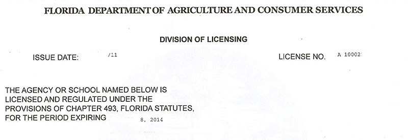 Florida Security Manager license test